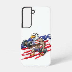 USA/patriotic weightlifting bald eagle Samsung Galaxy Case