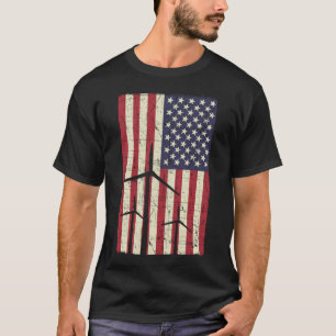 USA Patriotic Wind Turbine Technician T-Shirt