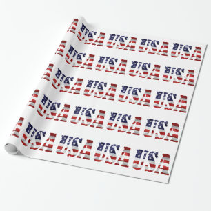 USA Patriotic Wrapping Paper