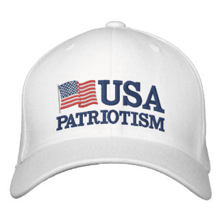 USA Patriotism FLag W Embroidered Hat