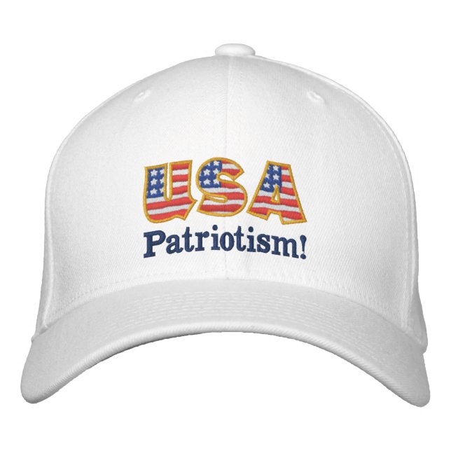 USA Patriotism Logo W1 Embroidered Hat (Front)
