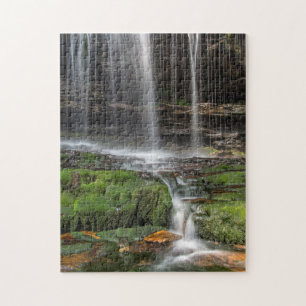 USA, Pennsylvania, Benton. Delicate Waterfall Jigsaw Puzzle
