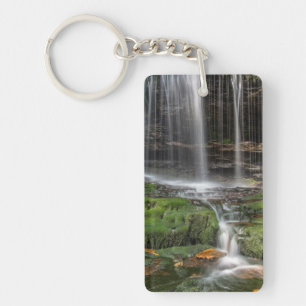 USA, Pennsylvania, Benton. Delicate Waterfall Key Ring