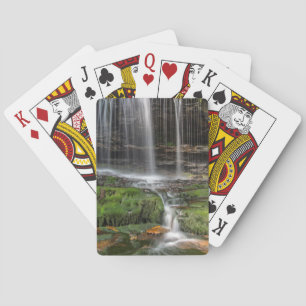 USA, Pennsylvania, Benton. Delicate Waterfall Playing Cards