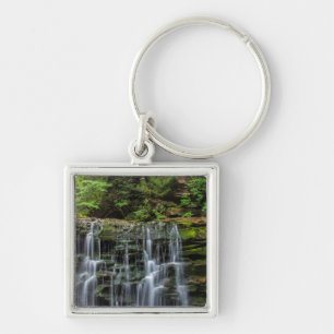 USA, Pennsylvania, Benton. Waterfall In Ricketts Key Ring
