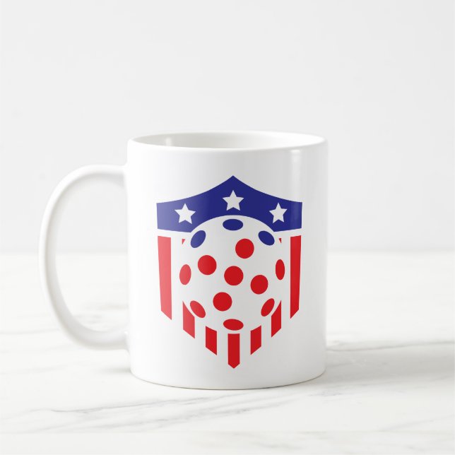 USA Pickleball Power Mug, 11 oz Coffee Mug (Left)