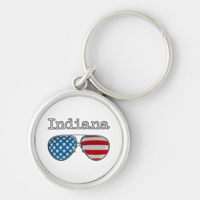USA PILOT GLASSES INDIANA  KEY RING (Front)
