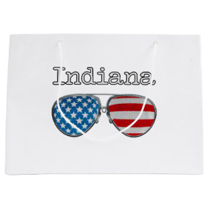 USA PILOT GLASSES INDIANA  LARGE GIFT BAG