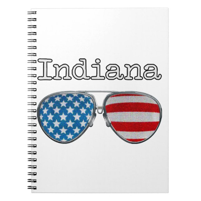 USA PILOT GLASSES INDIANA  NOTEBOOK (Front)