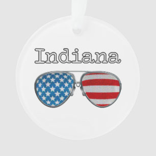 USA PILOT GLASSES INDIANA  ORNAMENT