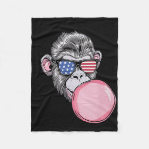 Usa Pistol American Gun Flag 4th Of July  Fleece Blanket