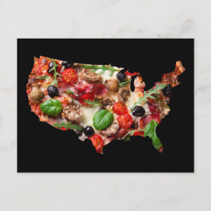 USA Pizza Postcard