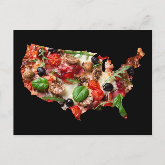 USA Pizza Postcard (Front)