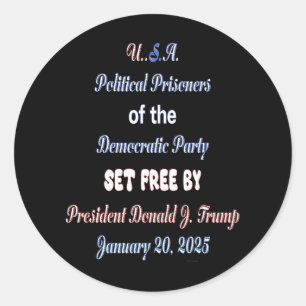 Usa Political Prisoners Set Free Classic Round Sticker