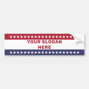 USA President Election 2024   Star Red Slogan Bumper Sticker
