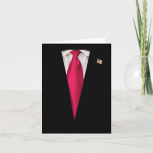Usa President Trump Suit Easy Halloween Costume Card