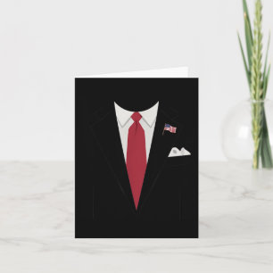Usa President Trump Suit Easy Halloween Costume Card