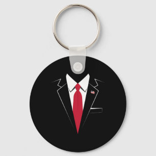 Usa President Trump Suit Easy Halloween Costume Key Ring