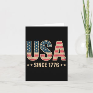 Usa Pride 4th Of July Vintage Since 1776 American Card
