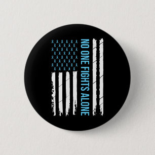 Usa Prostate Cancer Awareness Light Blue Ribbon Su 6 Cm Round Badge