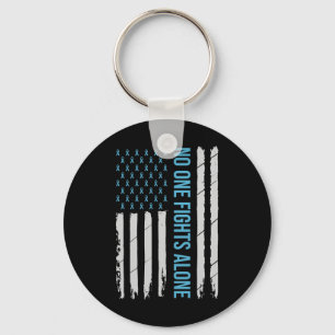 Usa Prostate Cancer Awareness Light Blue Ribbon Su Key Ring