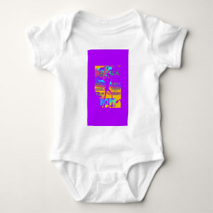 USA Psychedelic Hope: Neon Unity Art Baby Bodysuit