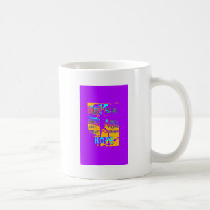 USA Psychedelic Hope: Neon Unity Art Coffee Mug