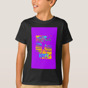 USA Psychedelic Hope: Neon Unity Art T-Shirt