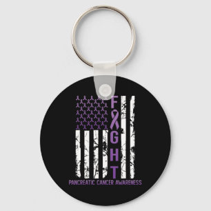 USA Purple Flag Month November Pancreatic Cancer A Key Ring