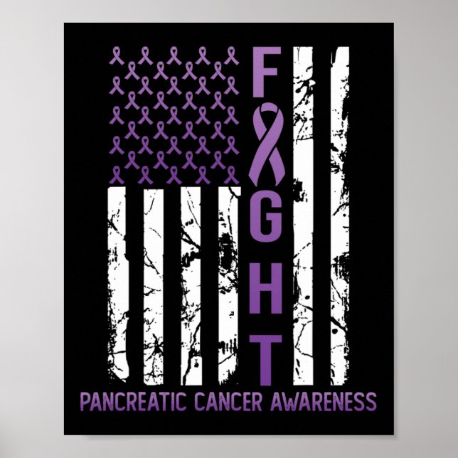USA Purple Flag Month November Pancreatic Cancer A Poster (Front)