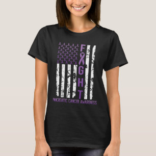 Usa Purple Flag Month November Pancreatic Cancer A T-Shirt