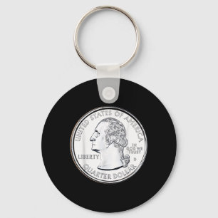 Usa Quarter Dollar 25 Cents Aamerica United States Key Ring