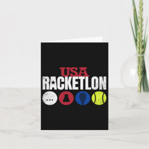 Usa Racketlon - Table Tennis Badminton Squash Tenn Card