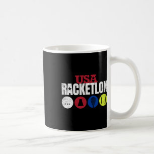 Usa Racketlon - Table Tennis Badminton Squash Tenn Coffee Mug