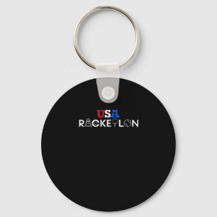 Usa Racketlon - Table Tennis Badminton Squash Tenn Key Ring