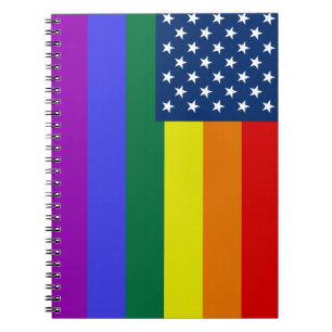 USA Rainbow Pride Notebook