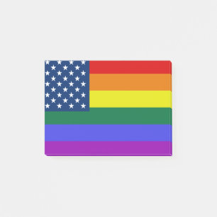 USA Rainbow Pride Post-it Notes