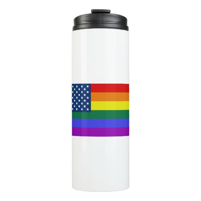 USA Rainbow Pride Thermal Tumbler (Front)