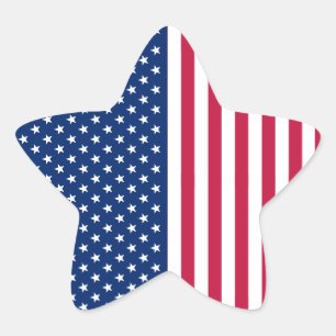 USA Red Blue White US Stars Stripes Party Favours Star Sticker