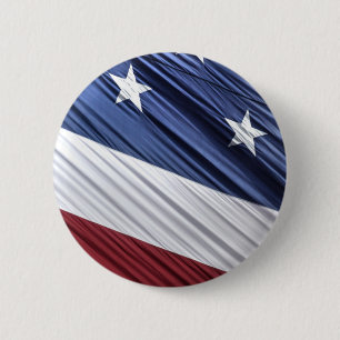 USA Red, White and Blue American Patriotic Flag 6 Cm Round Badge