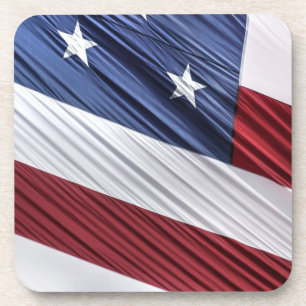 USA Red, White and Blue American Patriotic Flag Coaster
