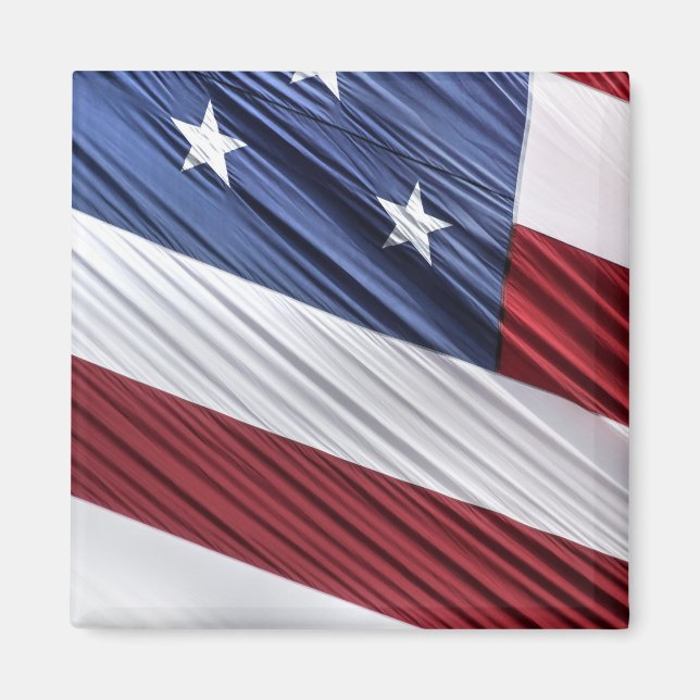 USA Red, White and Blue American Patriotic Flag Magnet (Front)