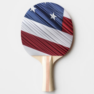 USA Red, White and Blue American Patriotic Flag Ping Pong Paddle