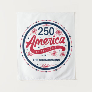 USA Red White and Blue America's 250th Anniversary Tapestry