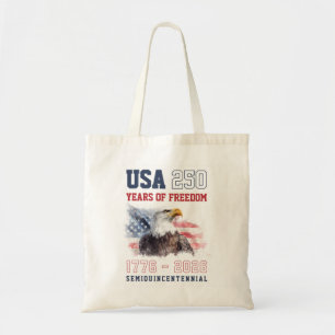 USA Red White and Blue America's 250th Anniversary Tote Bag