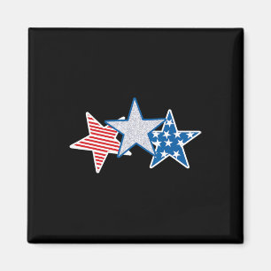 Usa Red White Blue American Flag U.s.a Stars Strip Magnet