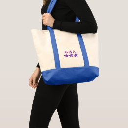 USA Red White Blue Stars Bag