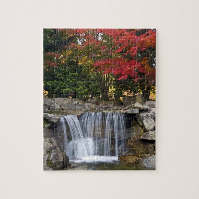 USA, Redmond, Washington. Fall colour in a park. Jigsaw Puzzle (Vertical)