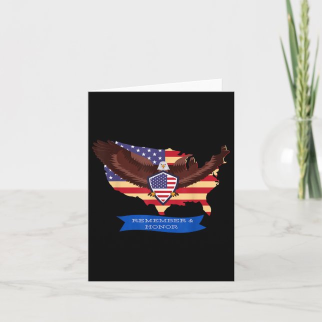 Usa Remember And Honour Fallen Military Memorial Card (Front)