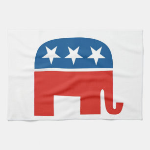 usa republicans party elephant united states tea towel